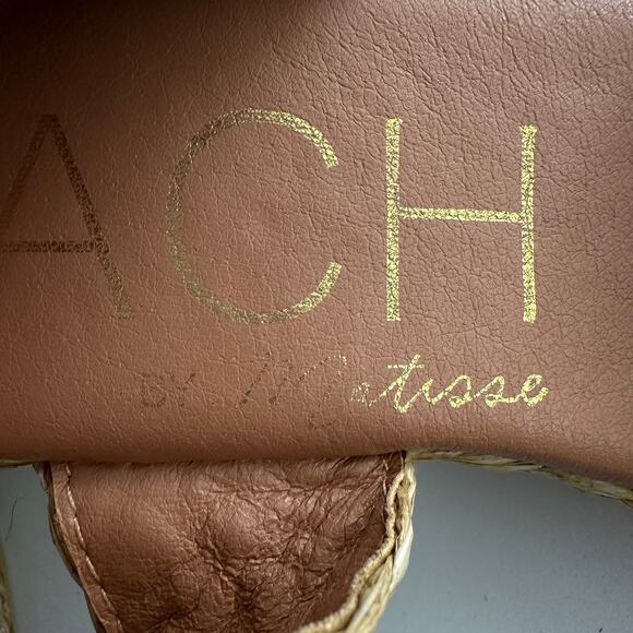 Beach by Matisse EUC Seaview Braided Straw Chunky Platform Slide Sandals 10 - Picture 7 of 8